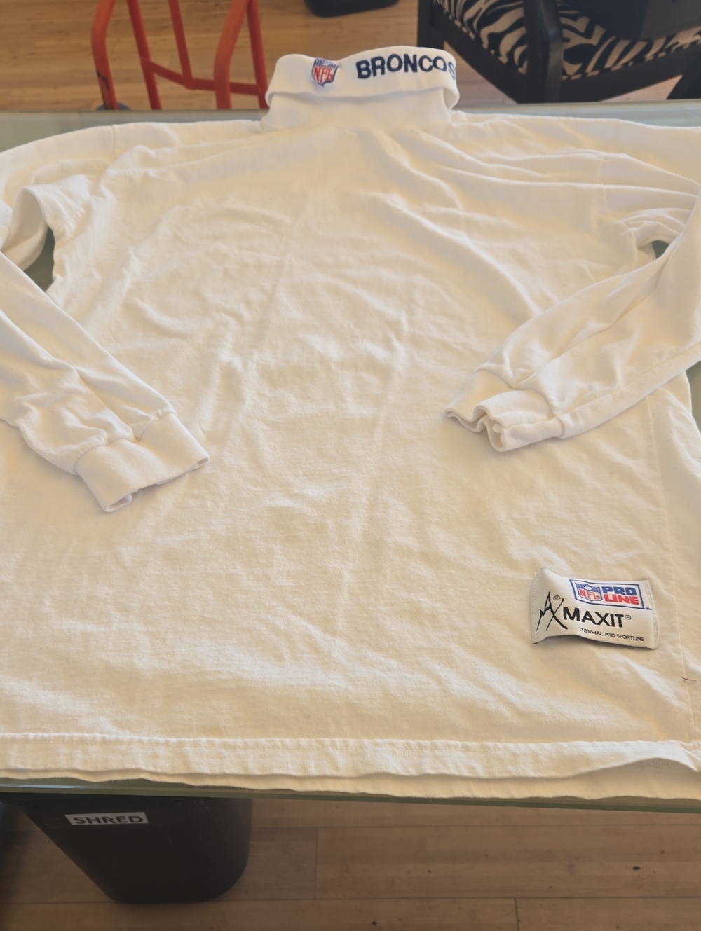 NFL Broncos White Long-Sleeve Tee by MaxIT